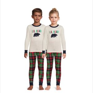 NWT Dearfoams Lil Bear Unisex Holiday Pajamas Kids Size 6